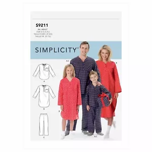 Simplicity SEWING PATTERN S9211 Childs Or Adults Top,Shirt & Trousers - Picture 1 of 3