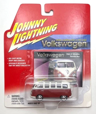 Johnny Lightning - Volkswagen 1965 21 ventanas Samba Bus - Nuevo en tarjeta Foto 1 de 2