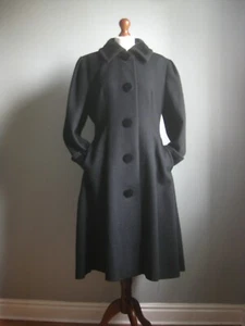 WINDSMOOR PRINCESS COAT pure wool 16 fitflare velvet trim MARY POPPINS victorian - Picture 1 of 22
