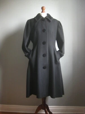 WINDSMOOR PRINCESS COAT pure wool 16 fitflare velvet trim MARY POPPINS victorian — 第 1/4 张图片
