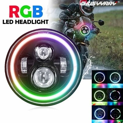 7''inch LED Headlight Halo Hi/Lo For Ducati Monster 1000 900 800 750 695 600 620 - Image 1 of 4