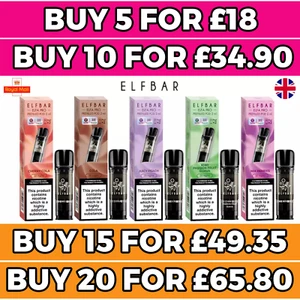 Elf Bar Elfa Pro Pods | Prefilled Pods | 20mg | 2 Pods | 2ml | E Cig | Uk Stock - Picture 1 of 41