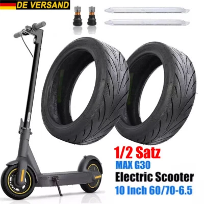 MARKENLOS Reifen Gummi Für Ninebot Max G30/G30D Zubehör+Ventil E Scooter 10Zoll 60/70-6.5