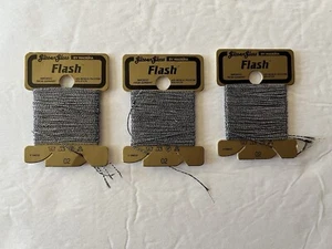 Lot of 3 Glissen Gloss Madeira Metallic Silver Gray 02 - 5 Yards Each 15 Yd Tot - Picture 1 of 2