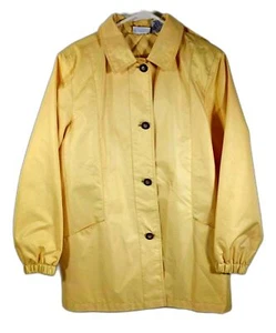 Blair Spring Jacket Size Medium Color Yellow Windbreaker Rain Coat #D15 - Picture 1 of 9