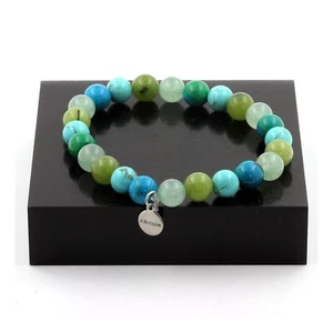 Armband Perlen Jade +Aventurine +Chrysocolla +Türkis 8 Mm. Made IN F - Bild 1 von 7
