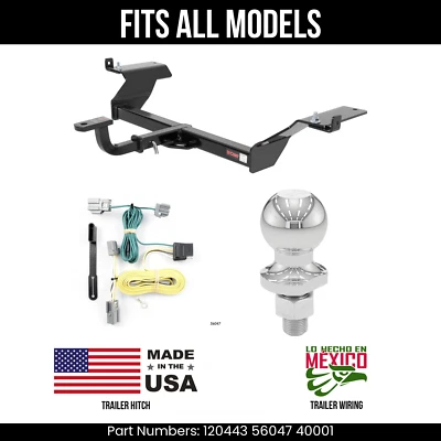 For 06-09 Buick Lucerne Trailer Hitch 4 Pin Wire 178" Ball Fits All Curt 3.5K - Image 1 of 4