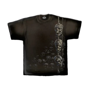 WREATH OF SKULLS - Allover T-Shirt schwarz - Bild 1 von 3