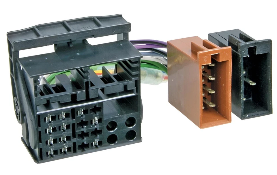 Originalradio Umrüstadapter Quadlock auf ISO für Audi VW Skoda Seat - Bild 1 von 1
