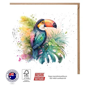 Tarjeta de felicitación tucán - Conjunto de materiales de lujo de Australian Designs The Creature - Imagen 1 de 3
