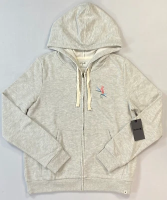 Sudadera con capucha para mujer Hurley cremallera completa Birds of Paradise NUEVA pequeña Foto 1 de 2