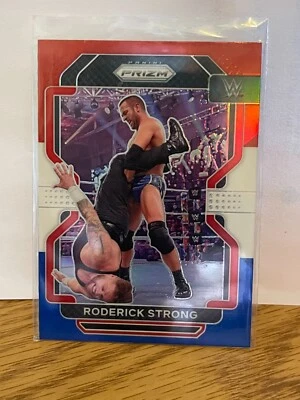 Roderick Strong 2022 Panini Prizm WWE Red White and Blue #163 NXT 2.0 Wrestling - Image 1 of 2