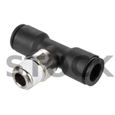 Parker W372PLP-12M-8R Composite Push-to-Connect Tee, Tube to Pipe - 5 PK - Image 1 of 4