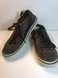 Crocs Men’s Hover Lace-Up Leather Sneaker Size 9m Espresso - Picture 1 of 7