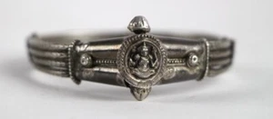 EXCELENTE PULSERA DE PLATA DE COLECCIÓN VISHNU DEL SUR DE ASIA EN RELIEVE 30,9 G - Imagen 1 de 4