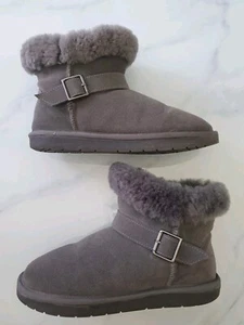 Avenue graue Lammfell Stiefeletten Wildleder Winterschuhe UK5 EU38 US7,5 zwei Farbtöne - Bild 1 von 20