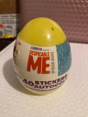 Huevo de plástico con 40 PEGATINAS hechas por Despicable Me Minion selladas Foto 1 de 4