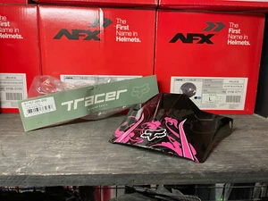 Visera casco zorro flor negro y rosa FVPNK1 - Imagen 1 de 3