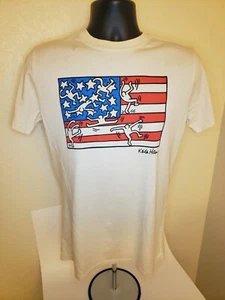 Keith Haring Foundation American Flag T-Shirt Size Small - Picture 1 of 3
