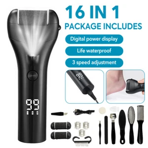 Electric Callus Remover Foot Sander Rough Feet Rechargeable Dead Skin Tools Kit - Picture 1 of 12