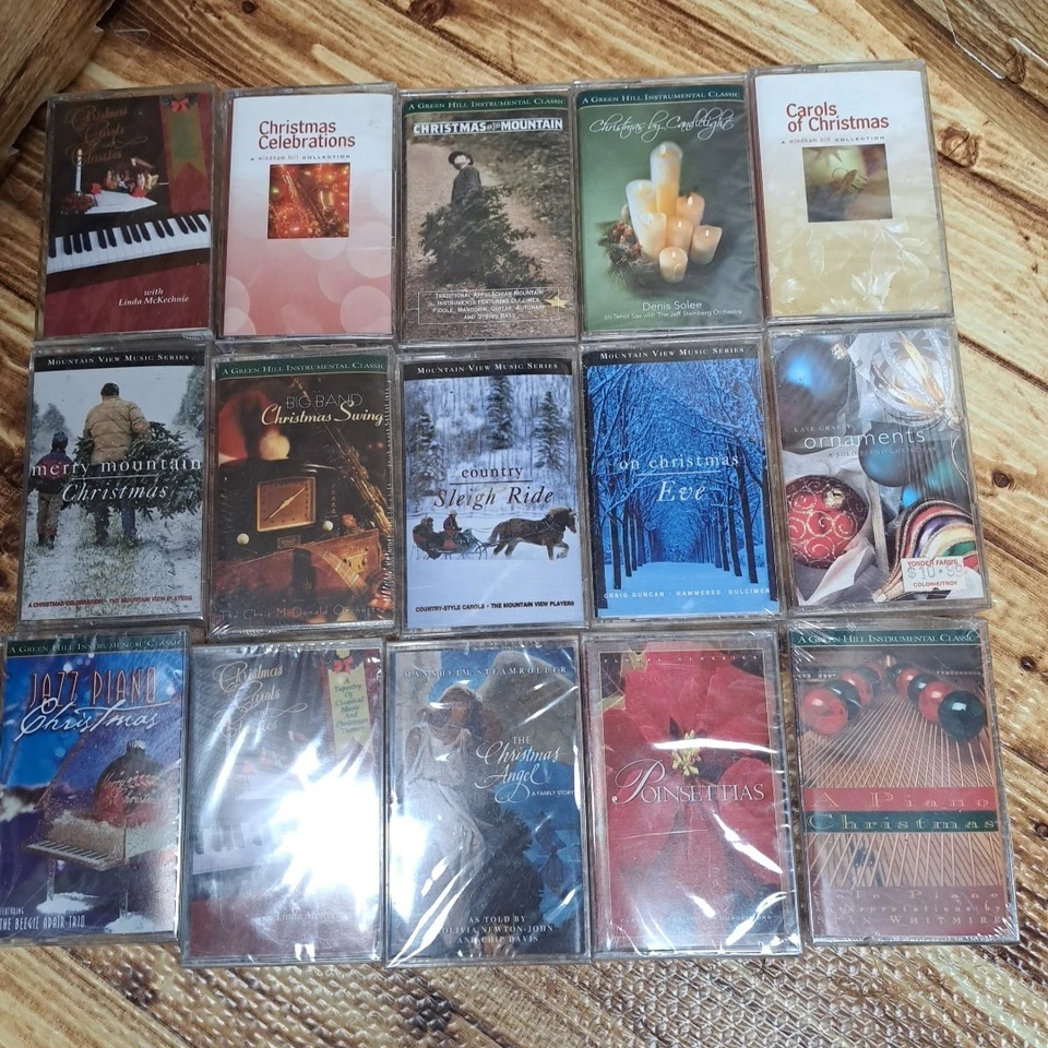 NEW Vintage Christmas Audio Cassette Tapes Lot of 15 Holiday Music Collection - Image 1 of 4