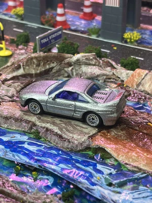 Toyota MR-2 1999 serie lanzador eléctrico Hot Wheels plateado fundido a presión usado casi nuevo estado Foto 1 de 4