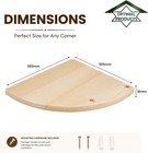 Set Of 3 Natural Wood Corner Shelves / Shelf / Pine Shelf / Floating Shelf 3SIZE