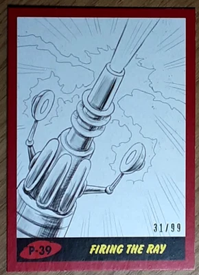 2017 Mars Attack's The Revenge Red Card P-39 FIRING THE RAY. - Image 1 of 3