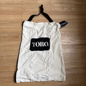 Toro Lawn Mower Grass Catcher Collection Bag Zippered Bottom Black Handles White - Picture 1 of 2