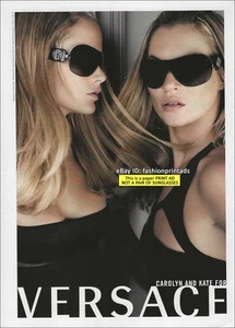 VERSACE Eyewear 1-Page PRINT AD Spring 2007 CAROLYN MURPHY Kate Moss - Picture 1 of 1