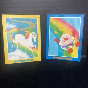 2 Vintage 1983 Rainbow Brite Folders Starlight Twink Excellent Condition Rare - Picture 1 of 7