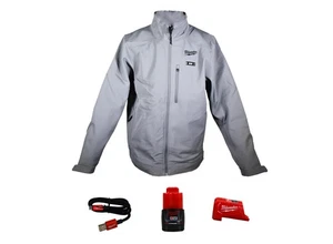 Milwaukee 204G-21L M12 Lithium-Ion Toughshell Gray Heated Jacket Kit (Large) - Picture 1 of 6