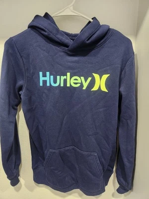 Hurley Sweatshirt Youth Boy's Size 14-16 Navy Fleece Graphic Casual Hoodie - Image 1 of 4