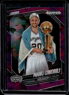 Prizm Black Manu Ginóbili Legends Purple Ice Prizm #/149 Spurs 2024-25 Foto 1 de 2