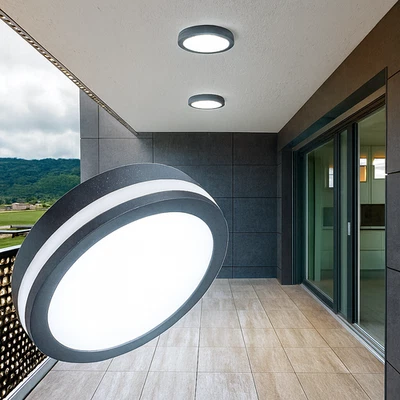 IP54 Outdoor Wall Ceiling Bulkhead Outside Garden 18W LED Light Weatherproof AC - Image 1 of 4