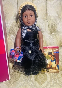 American Girl Addy 18" BeForever Doll/Redressed/Hair Net/Box/Book & Accessories - Picture 1 of 14