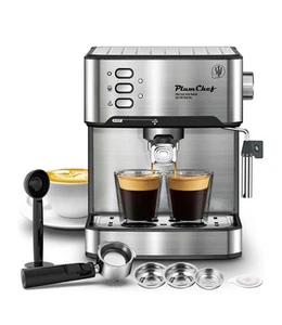 PlumChef 20 Bar Espresso Machine Compact Coffee Maker with Milk Frother 54oz - Bild 1 von 18