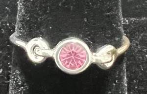 Premier Designs Schmuck OKTOBER rosa Geburtsstein Silberring Größe 10,5 neu - Bild 1 von 4