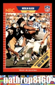 1989 Pro Set Announcers #27 Merlin Olsen HOF NFL NM/NM+  Los Angeles Rams 9323 - Picture 1 of 4