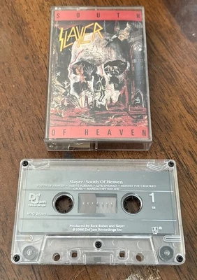 SLAYER South Of Heaven Cassette Tape Def Jam Metal Metallica Megadeth 1988 ORIG - Image 1 of 4