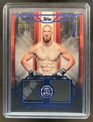 2025 Topps UFC Knockout Joe Pyfer 1 2 Combo Relics Blue #/50 - Image 1 of 2