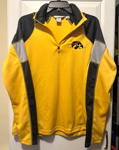 Camisa de manga larga con cremallera 1/4 para mujer talla LG North End Iowa Hawkeyes - Imagen 1 de 5