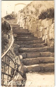 RPPC River View Park Treppe NEBRASKA CITY Koch Foto 1940 Vintage Postkarte - Bild 1 von 2