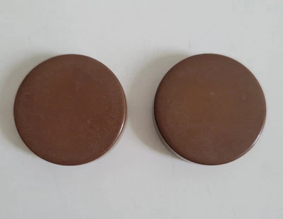 2 piezas de repuesto vintage de backgammon de 1 3/8" marrón marfil Foto 1 de 4