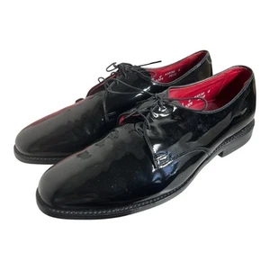 Allen Edmonds Hombres 12 C Negro Esmoquin Charol Derby Zapatos de Vestir 5304 Geniales - Imagen 1 de 8