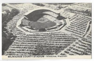 B&W VIEW MILWAUKEE COUNTY STADIUM~MILWAUKEE,WI -1974 - Picture 1 of 1