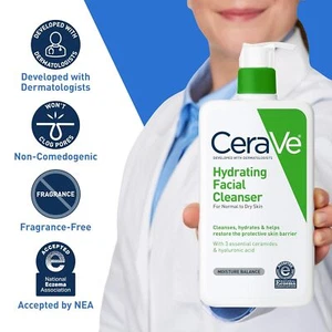 CerαVe Hydrating Cleanser Hydrating Facial Cleanser 355Ml Free Shipping US Stock - Picture 1 of 3
