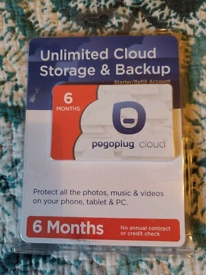 PogoPlug Cloud Unlimited Cloud Storage & Backup Starter/Refill Card 6 Months  - Image 1 of 2