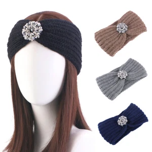 Mujeres Diadema Tejida Yoga Cabeza Envolvente Oreja Banda para el Cabello Invierno Cálido Crochet Turbante - Imagen 1 de 67