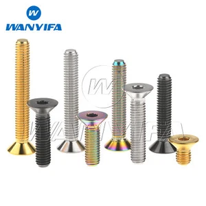 Titanium Bolt Countersunk Head Flat Hex Screw M6x10 15 20 25 30 35 40 45 Grade 5 - Picture 1 of 10
